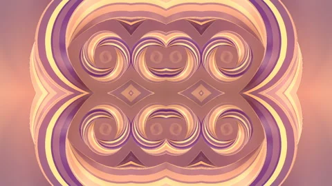 Digital loop animation pattern of neon twisted shapes. 3d rendering HD Video stock 205567626