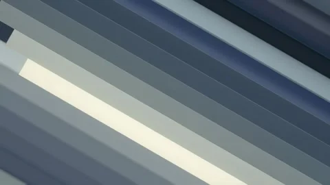 Digital loop animation with smoothly lined volumetric rectangles. 3d rendering Stock Footage 308446750