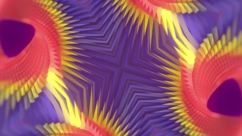 Digital loop animation of a spiraling abstract geometric figure. 3d rendering 4K Stock Footage 282741133