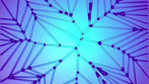 Digital loop animation of stylized pulsating organic cells in blue. 3d rendering Stock Footage 283924174