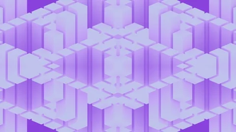 Digital loop animation of a symmetrical neon pattern. 3d rendering HD Stock Footage 244664267