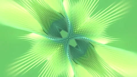 Digital loop animation of a symmetrical swirling pattern. 3d rendering 4K Stock Footage 283923912