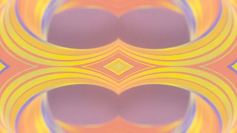 Digital loop animation of twisted shapes with iridescent stripes. 3d rendering Video stock 235985675