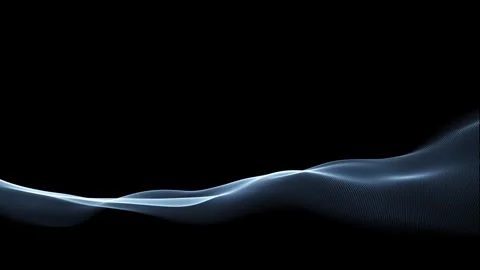 Digital loop Waves on black background Stock Footage 337662910