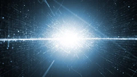 Digital looped glow cyberspace network lines animation Stock Footage 337963531