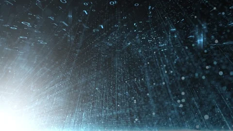 Digital looping binary data network lines animation Stock Footage 334807357