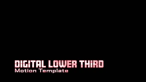 Digital Lower Third After Effects stock
