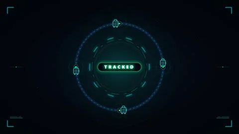 Digital luggage tracking hud interface with rotating suitcase and glowing u.. Stock-Footage 344852151