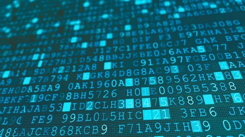 Digital machine code binary symbols, computer internal numbers background Video stock 116353623