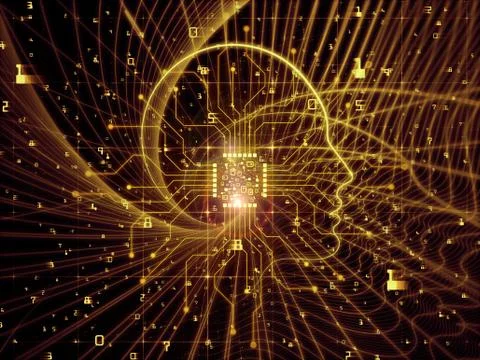 Digital Machine Consciousness 库存插图