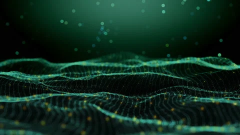 Digital Macro Waves Data Stock Footage 162608575