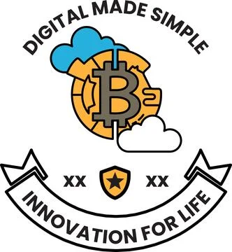 Digital made simple is the concept of this logo 스톡 일러스트