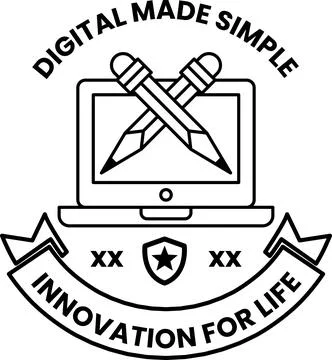 Digital made simple is the concept of this logo Stock Illustration