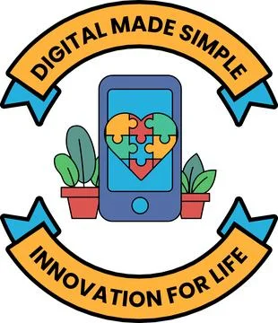 Digital made simple is the concept of this logo Stock Illustration