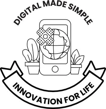 Digital made simple is the concept of this logo Stock Illustration