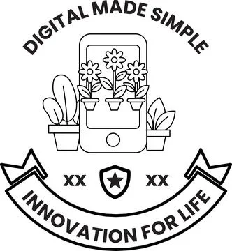Digital made simple is the concept of this logo Stock Illustration