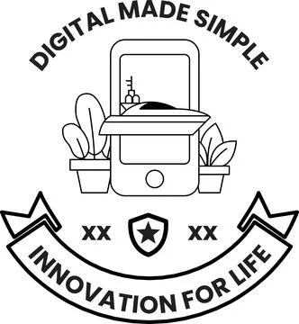 Digital made simple is the concept of this logo Stock Illustration