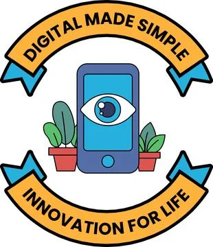 Digital made simple is the concept of this logo Stock Illustration