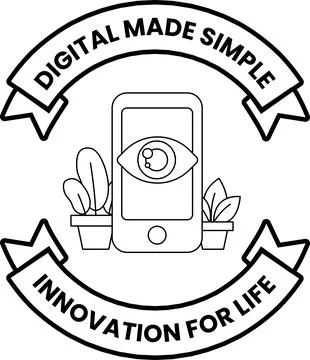 Digital made simple is the concept of this logo Stock Illustration