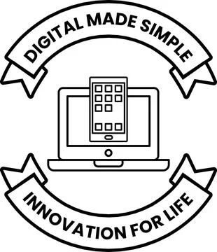 Digital made simple is the idea of this logo Stock Illustration
