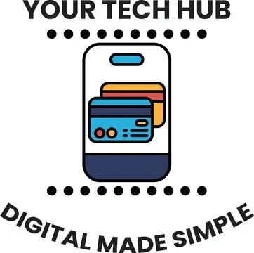 A digital made simple logo for a tech hub Stock Illustration