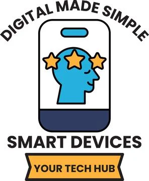 A digital made simple smart device logo イラスト素材