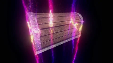 Digital Magic treasure chest 4k Stock Footage 145906017