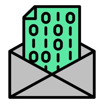 Digital mail icon outline vector. Web cyber Stockillustratie