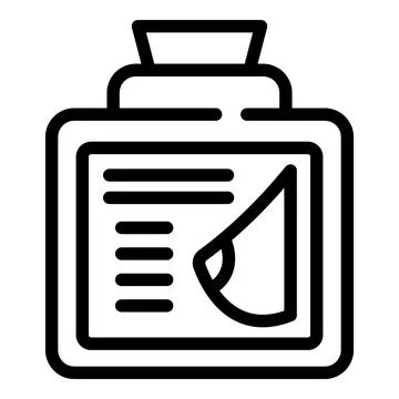 Digital mammogram icon, outline style Stock Illustration