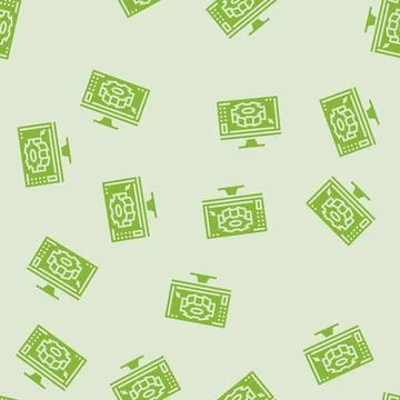 Digital manufacturing engineer glyph seamless pattern Stockillustratie