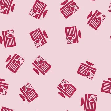 Digital manufacturing engineer glyph vector seamless pattern Illustrazione stock