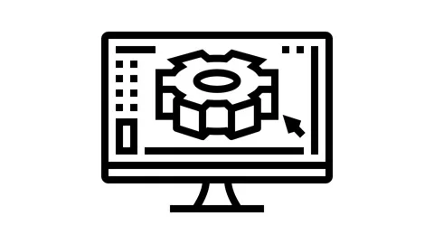 Digital manufacturing engineer line icon animation Stock Footage 326132626