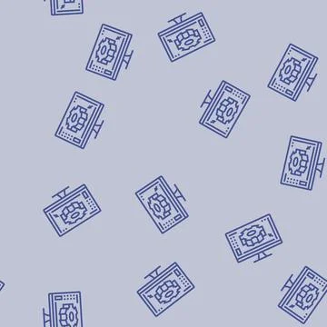 Digital manufacturing engineer line seamless pattern イラスト素材