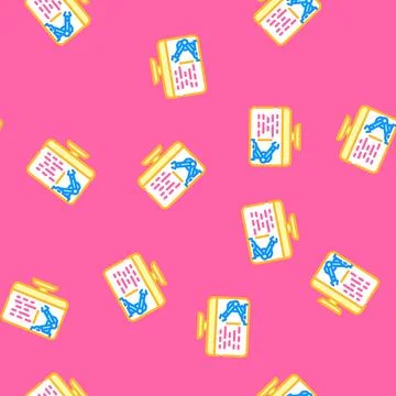 Digital manufacturing engineer vector seamless pattern Stock Illustration