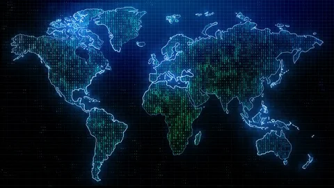 Digital map 4K animation Stock Footage 99054923