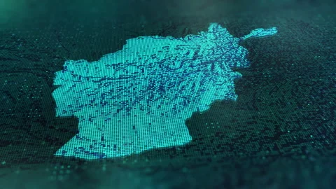 Digital-Map-of-Afghanistan Stock Footage 326954863