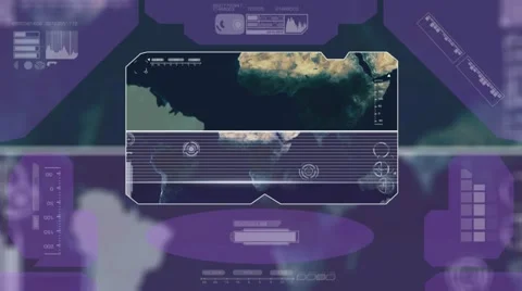 Digital Map Analysis - Code mapping - purple 01 Stock Footage 61526608