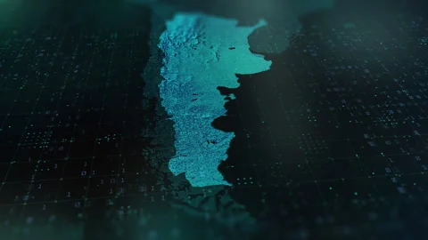 Digital-Map-of-Argentina 動画素材 326954943