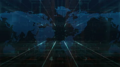 Digital Map Background Stock Footage 138229393