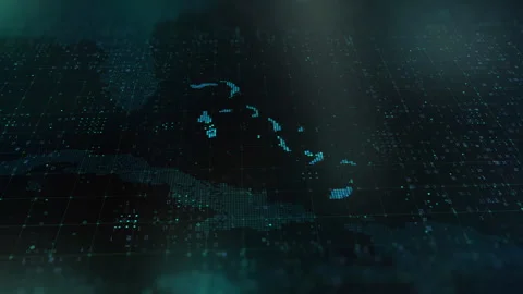 Digital-Map-of-The-Bahamas Stock Footage 327013483