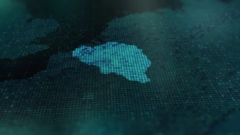 Digital-Map-of-Belgium 動画素材 326954920