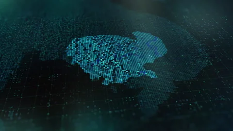 Digital-Map-of-Cambodia Stock Footage 326956565