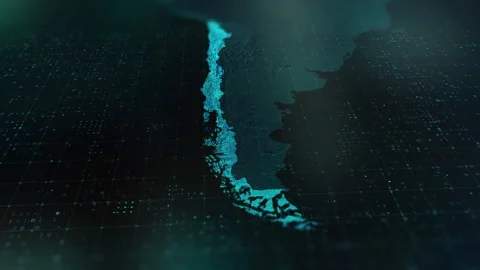 Digital-Map-of-Chile Stock-Footage 326956931