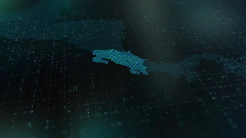 Digital-Map-of-Costa-Rica Stock Footage 326959756