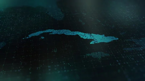 Digital-Map-of-Cuba Stock Footage 326959776