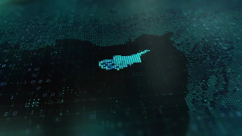 Digital-Map-of-Cyprus Stock Footage 326960094