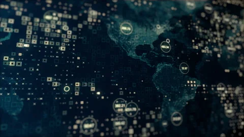 Digital Map Data Information Technology Stock Footage 238979130