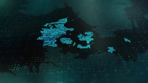 Digital-Map-of-Denmark Stock Footage 326973038