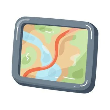 Digital map device Stock Illustration