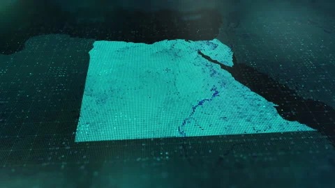 Digital-Map-of-Egypt Stock Footage 326972796